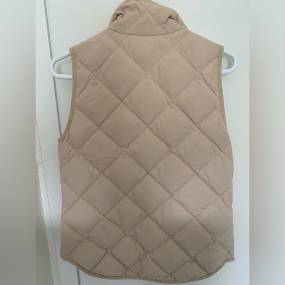 J. Crew Quilted Puffer Vest -Cream XXS - Picture 2 of 3